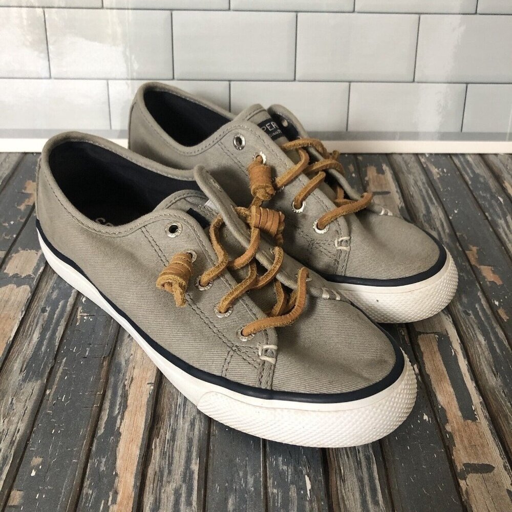 Sperry Women's Size 6M Top-Sider Seacoast Canvas Shoes / Leather Laces STS90551